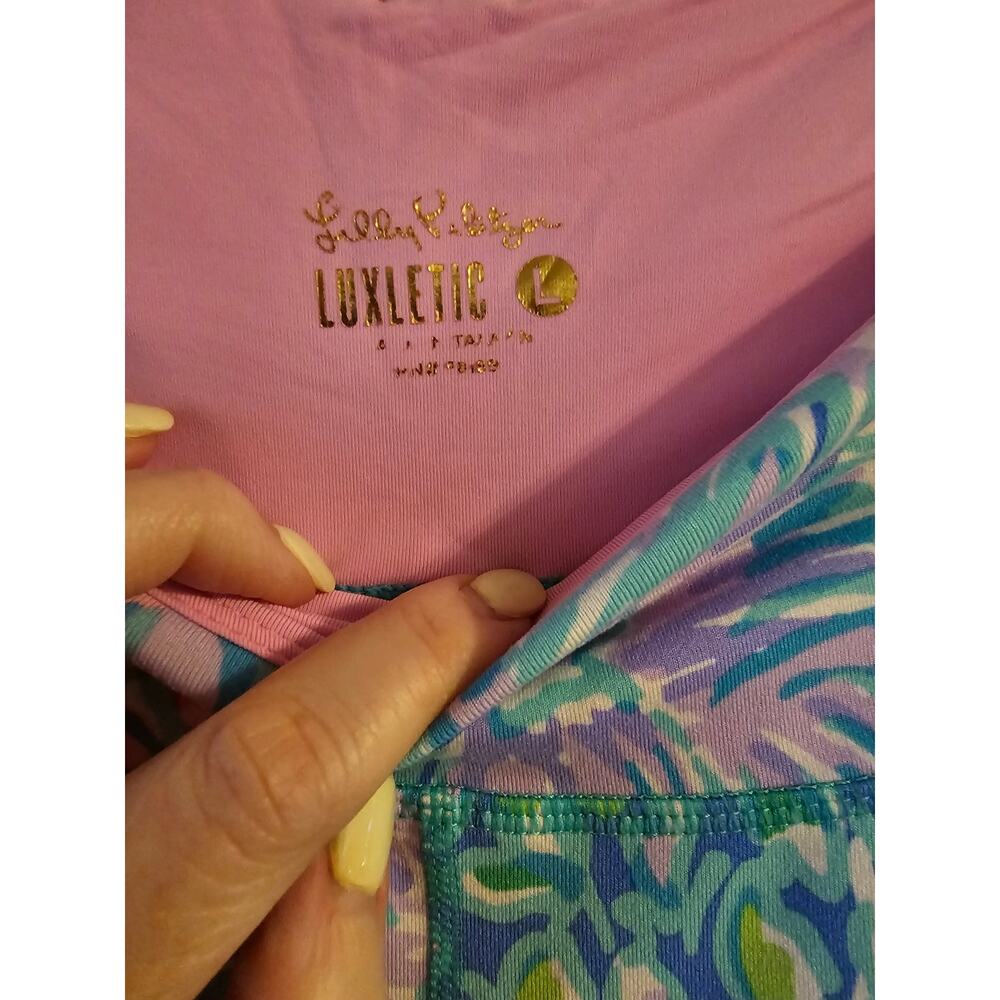 Lilly Pulitzer Luxletic Weekender Leggings "In Full Bloom s large WP62 - Picture 4 of 5